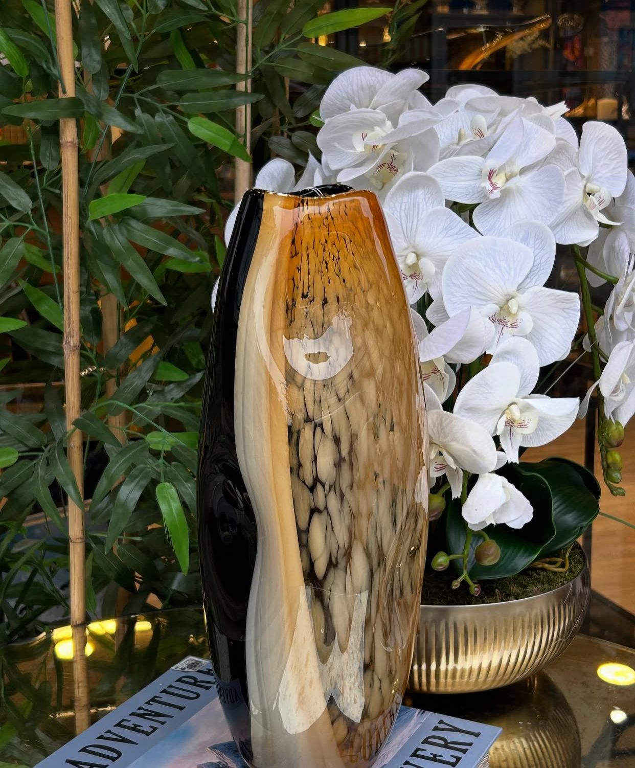 CAM VAZO BOĞUMLU 41CM