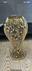DÖKÜM VAZO 38 CM GOLD