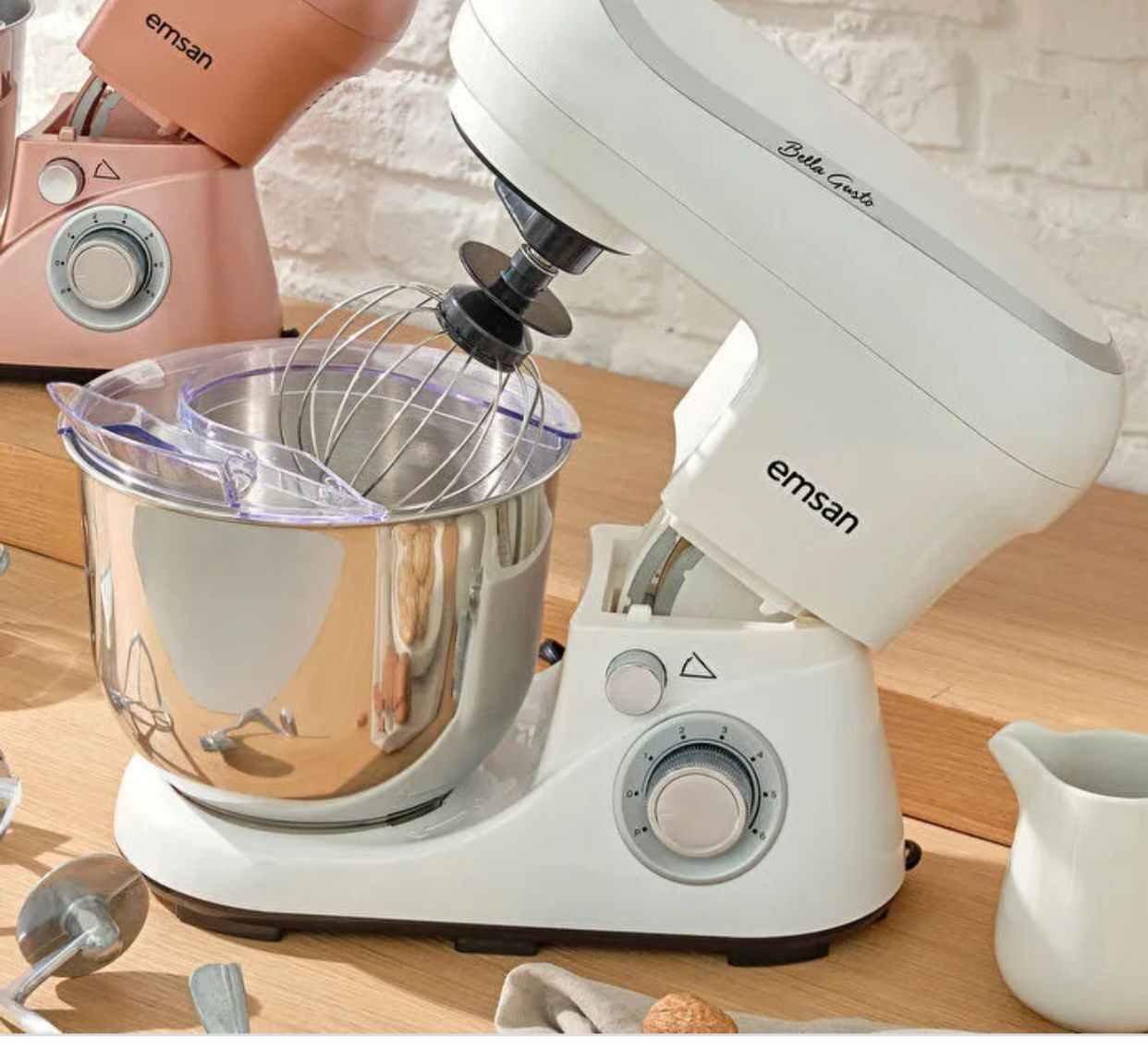 Emsan Bella Gusto İNCİ BEYAZI Stand Mikser Mutfak Şefi 1300W 5 Lt