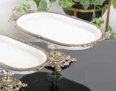 OVAL AYAKLI PORSELEN OKSİT KULPLU