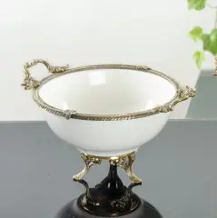 PORSELEN SERVİS KASESİ 21CM ANTİK