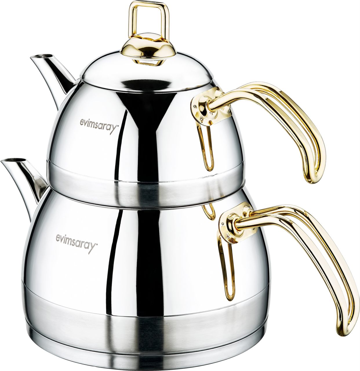 Evimsaray VENÜS Gold Büyük Boy Çaydanlık S-1324