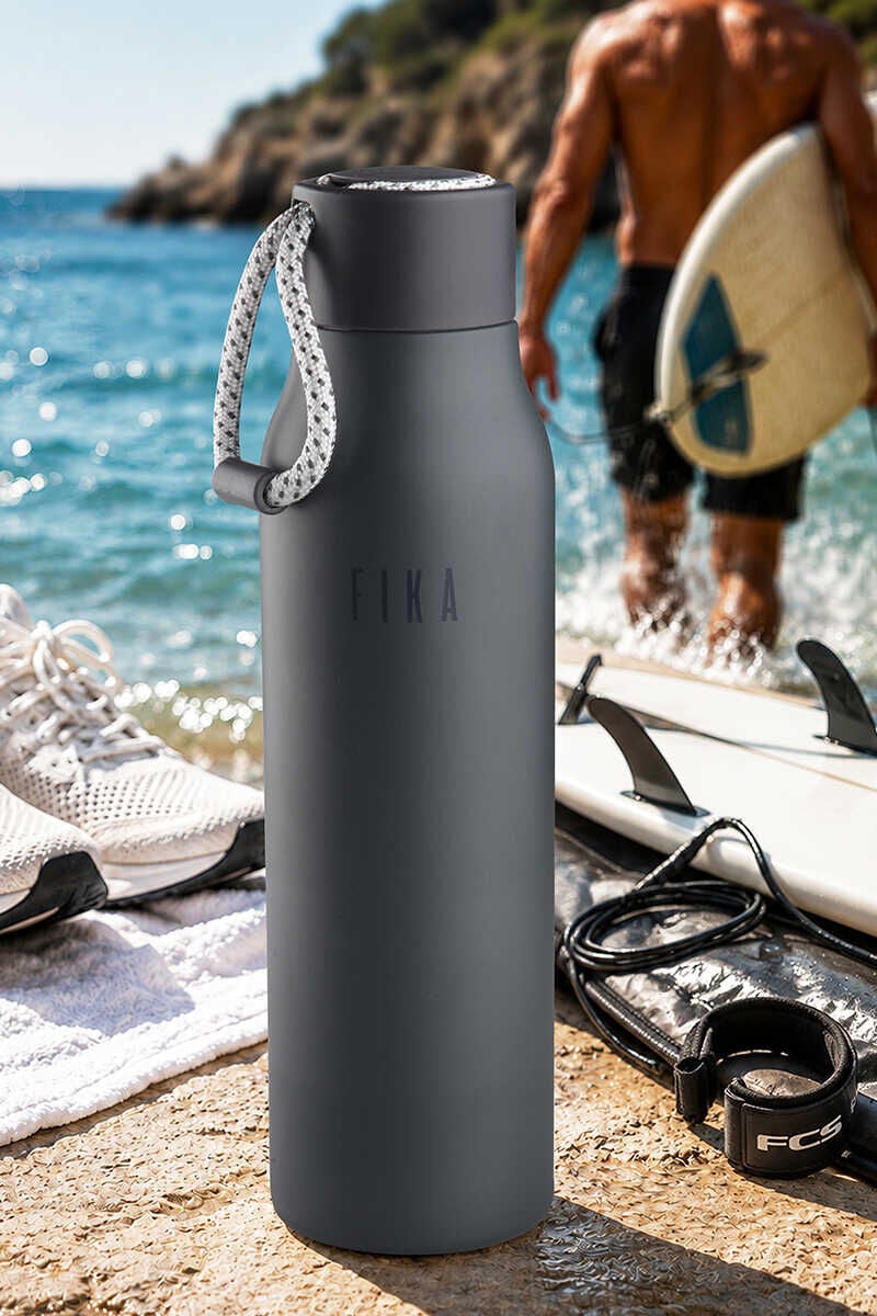 NEOFLAM FİKA RENTO VAKUMLU TERMOS ŞİŞE 600ML ANTRASİT