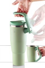 NEOFLAM FİKA LUMİ DÖNER KULPLU TERMOS 950 ML MİNT YEŞİLİ
