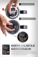 NEOFLAM FİKA LUMİ DÖNER KULPLU TERMOS 950 ML ANTRASİT