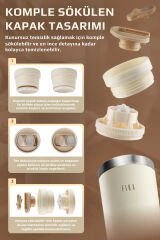 NEOFLAM FİKA TAUKO TERMOS BARDAK 470ML BEJ