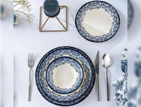 PORSER MANOR NAVY FULYA YEMEK TAKIMI 24 PARÇA