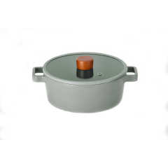 Neoflam Fika Cam Kapaklı Döküm Tencere 22 cm