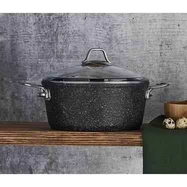 Falez Black Lıne 24 Cm Granit Tencere