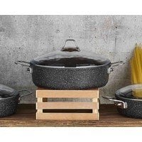 Falez Black Lıne 22 Cm Granit Sığ Tencere