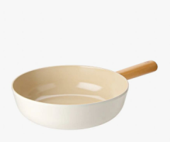 NEOFLAM Fika Alüminyum Döküm Wok Tava 26 Cm Bej