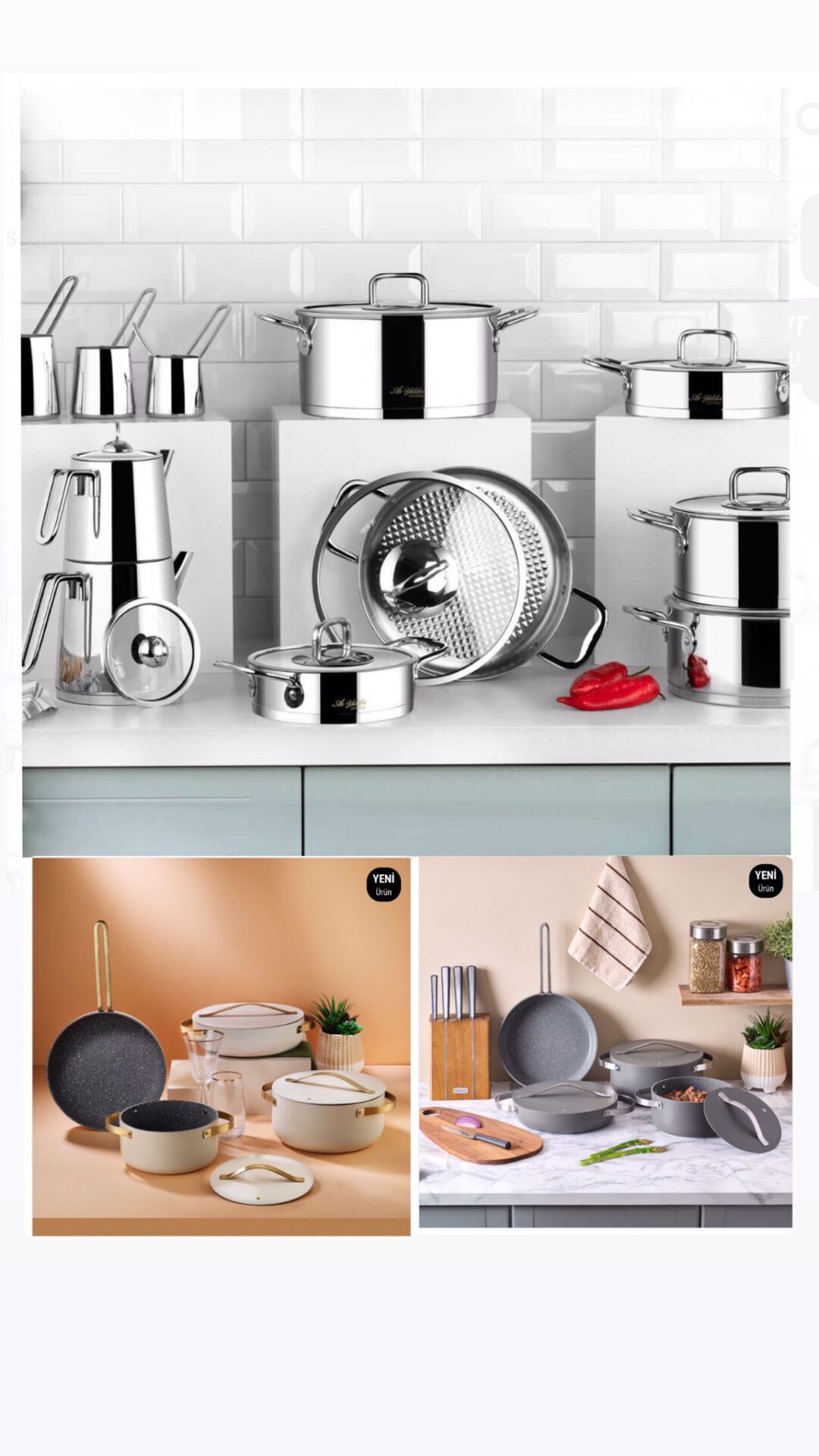 Aryıldız DE LUXE PRESTİGE 20 PARÇA İDEAL SET + ARYILDIZ NEXUS GRANİT TENCERE SETİ HEDİYELİ