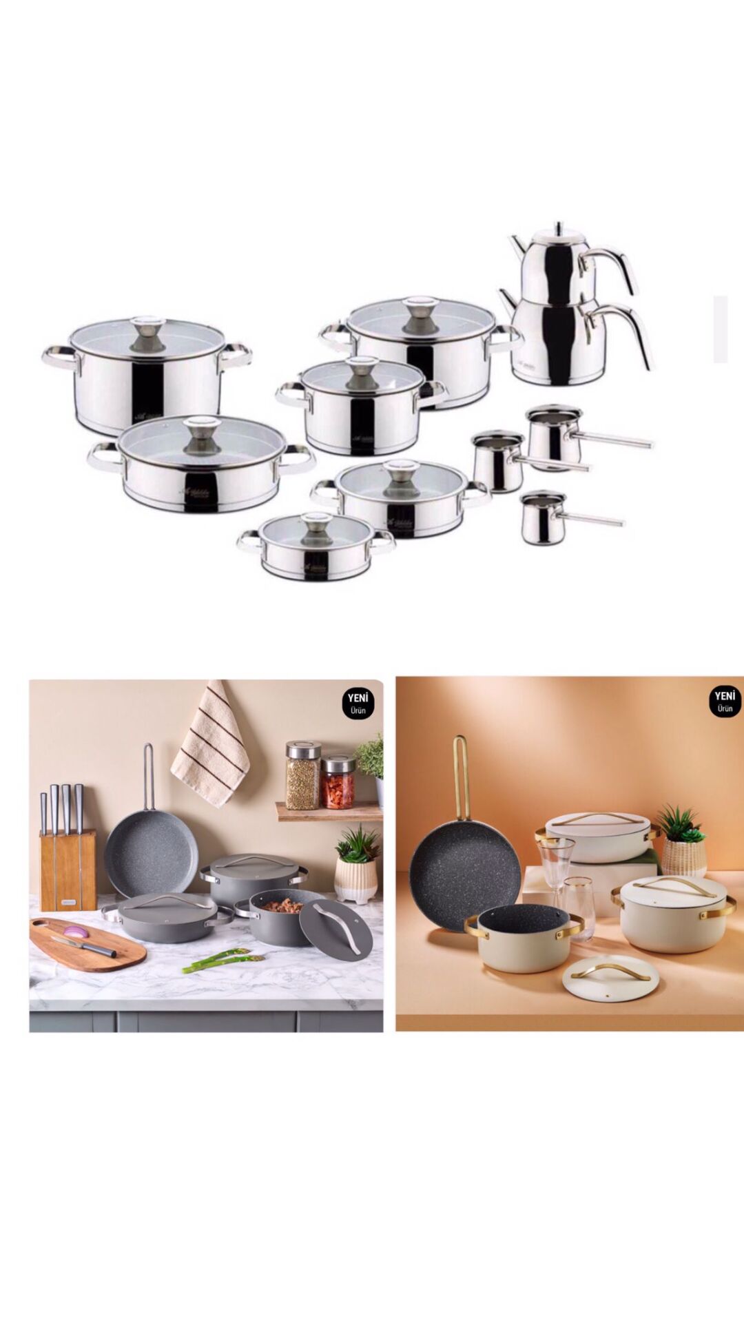 Aryıldız Lilyum Prestige 20 Parça Cam İdeal Set+ ARYILDIZ NEXUS GRANİT TENCERE SETİ HEDİYELİ