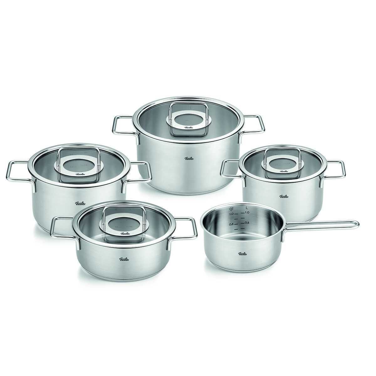 Fissler Pure Collection Çelik Tencere Seti 8 Parça Cam Kapak