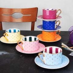 Puantiye 6lı çay fincanı