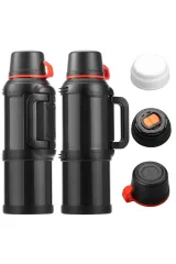 OKADI TRAVEL KULPLU SİYAH PASLANMAZ ÇELİK TERMOS 3,6L